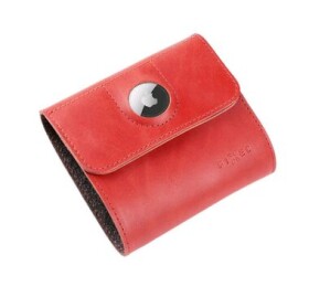 FIXED Kožená peňaženka Classic Wallet for AirTag z pravej hovädzej kože červená (FIXWAT-SCW2-RD)