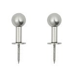 House Doctor Kovový vešiak Ball Silver Finish Small – set 2 ks