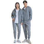 Mikina Under Armour Rival Fleece FZ Hoodie Castlerock Light Heather/ White XL