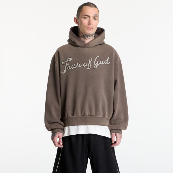 Mikina Fear Of God 26 Classic Fit Half Raglan Hoodie Faded Brown XL