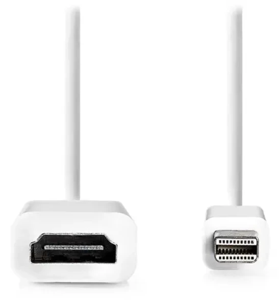Nedis adaptér mini DisplayPort - HDMI biely / Adaptér / mini DisplayPort (M) - HDMI (F) / 20 cm (CCGB37650WT02)
