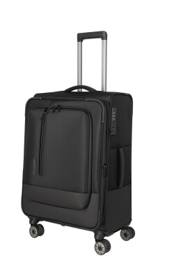 Stredný textilný kufor na kolieskach Travelite Crosslite 5.0 M Black