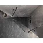 MEXEN/S - Lunar sprchovací kút päťboký krídlový pravá 100 x 100, transparent, grafit metal 831-100P-100L-95-00-P