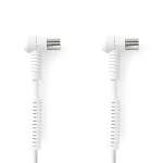 Nedis Koaxiálny kábel biela / Kábel / IEC (Koax) zástrčka - zásuvka / 3 m / 4X tienenie / 75 Ohm / 120 dB (CSGL40120WT30)