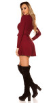 Sexy KouCla ripp knit dress wrap look BORDEAUX Einheitsgroesse