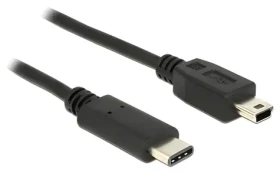 DeLock USB C - Mini-B čierna / Kábel / USB 2.0 / 1 m (83603)