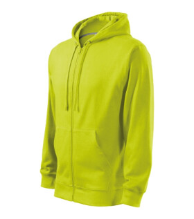 Trendy mikina na zips pánska limetková S