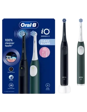 Oral-B iO Series 2 Duo Night Black-Forest Green / Elektrická zubná kefka / 2 ks (iO2 Duo)