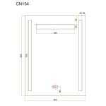 Mereo Zrkadlo 60x80 cm s LED osvetlením a odhmlievaním CN154