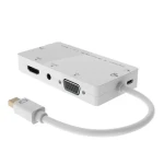 MicroConnect Adapter Mini DisplayPort 1.2 (M) - DVI-I/HDMI/VGA/Jack biela (MDPDVIHDMIVGAAA)