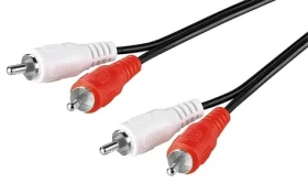 Goobay audio kábel 2x Cinch - 2x Cinch čierny / Audio kábel / 1,5 m (50028)