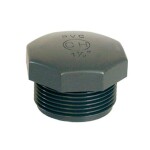 Aquaram PVC tvarovka - Zátka 3/4“ ext., DN=3/4“, vonkajší závit 0233600004