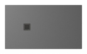 POLYSAN - TRENECA sprchová vanička z liateho mramoru s možnosťou úpravy rozmeru 140x80cm, sivá matná 84304.31