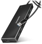 Axagon HUE-F7A, 7x USB 3.2 Gen 1 ALU FLAT CHARGING húb, micro USB napájací konektor, kábel USB-A 1m (HUE-F7A)