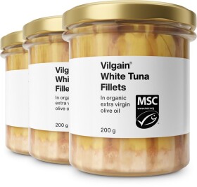 Vilgain Tuniak biely filety v bio extra panenskom olivovom oleji – 3× 200 g