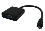 MicroConnect Adaptér microHDMI (M) - VGA (F) 0.25m čierna / Plug Play (HDMIDVGAB)