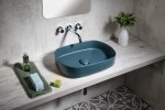ISVEA - INFINITY OVAL keramické umývadlo na dosku, 55x36cm, matná zelena Petrol 10NF65055-2P