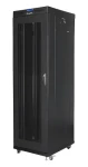 Lanberg Rack 42U čierna / Stojanový rozvádzač / 19" / 600x800 mm / Flat pack / Perforované dvere / LCD (FF01-6842-23BL)