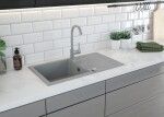DEANTE DEANTE - Evora šedá metalic - Granitový drez s odkvapkávačom ZQJ_S113