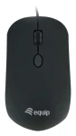 Equip Komfortná myš čierna / Drôtová myš / USB-A / Nastaviteľné DPI 800-1600 / 1,35 m kábel / 3 tlačidlá (245114)