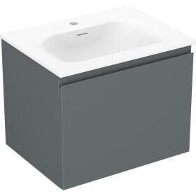 MEXEN/S - Orio kúpeľňová skrinka 60 cm s umývadlom Vela, 1 šuplík, grafit mat/biela mat 91A10-06047-1-BF66-W23M01