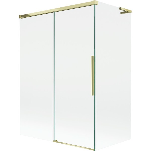 MEXEN/S - Rox L vaňová zástena 2-krídlová posuvná 120 + 70 x 150, transparent, zlatá 8C9L-120-070-50-00