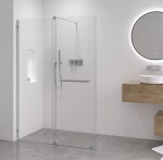 CERANO - Sprchová zástena Walk-in Medin L/P - 8 mm - chróm, transparentné sklo - 180x195 - dvojdielna posuvná CER-478006