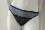 Dámske tangá 90601 Petrol Blue with Gold - Selmark M