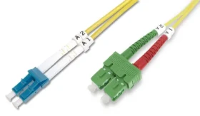 Digitus SC (APC) - LC (PC) / Optický patch kábel / Singlemode OS2 / Duplex / 2 m / žltá (DK-292SCA3LC-02)