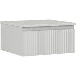 MEXEN/S - Rivel kúpeľňová skrinka pod umývadlo 50 cm s doskou, 1 šuplík, reliéf, šedá mat 91A20-05023-1-BFC62