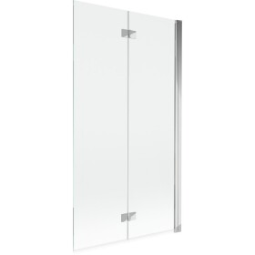 MEXEN - MIST vaňová zástena 100x150 cm 6mm 2-s, chróm, číra, pravá 8A9-100-002-01-00-P