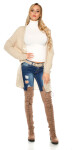 Trendy chunky knit cardigan Einheitsgroesse