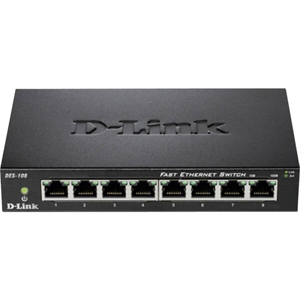 D-Link DES-108 sieťový switch 8 portů 100 MBit/s; DES-108