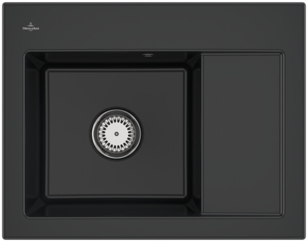 VILLEROY & BOCH VILLEROY & BOCH - Keramický drez Villeroy &amp; Boch Subway 45 Compact, 331201R7, Pure Black 331201R7