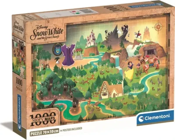 Clementoni PUZZLE Story Maps: Snehulienka