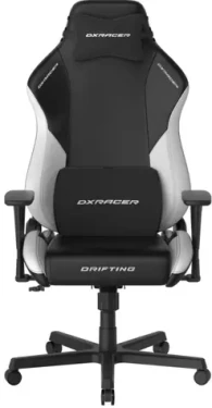 DXRacer DRIFTING Herná stolička čierno-biela / 122-132 cm / syntetická koža / 125 kg / 3D-Područky (1052146)