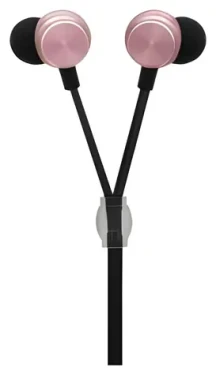 2GO In-Ear Luxury Zipper-Style ružová / Slúchadlá do uší s mikrofónom / 3,5 mm jack / drôtová / 3 veľkosti nástavcov (794477)