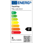 TechToy Smart Bulb RGB 4.4W E14 / 350lm / 2700-6500K / Energetická trieda F (TSL-LIG-E14)