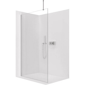 CERANO - Sprchová zástena Walk-in Onyx Top Round Ľ/P - 10 mm - guľatá vzpera - chróm, transparentné sklo - 120x200 CER-8050BD78613