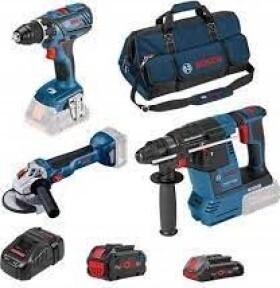 Bosch Bosch 3-piece 18-volt tool set, GSR + GWS + GBH, ProCORE (blue, 2x Li-Ion battery ProCORE18V (1x 8.0Ah, 1x 4.0Ah))