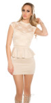 Sexy KouCla minidress with lace and peplum white S