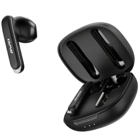 Awei T66 čierna / Bezdrôtové slúchadlá s mikrofónom / TWS / ENC / Bluetooth 5.3 / IPX4 / dobíjacie púzdro (T66)