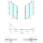POLYSAN - ZOOM sprchové dvere 1300, číre sklo ZL1313