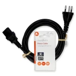 Nedis napájací kábel CH zástrčka čierna / Napájací kábel / IEC-320-C13 / 2 m / Priamy / PVC (CEGL11200BK20)