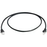 Telegärtner 100008467 RJ45 sieťové káble, prepojovacie káble CAT 6A S/FTP 3.00 m čierna samozhášavý, s ochranou, párové tienenie, dvojžilový tienený, bez; 100008467