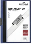 Durable DURACLIP tmavo modrá / Rýchloviazač / A4 / 30 listov (2200-07)