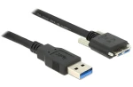DeLock USB 3.0 Typ-A (M) - Micro-B (M) so skrutkami 1 m / Kábel USB 3.0 (83597)