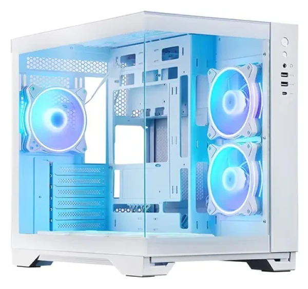 Chieftec Visio GM-30W-TG-OP biela / Skriňa / Midi Tower / ATX / 6x120mm ARGB / Tvrdené sklo / bez zdroja (GM-30W-TG-OP)