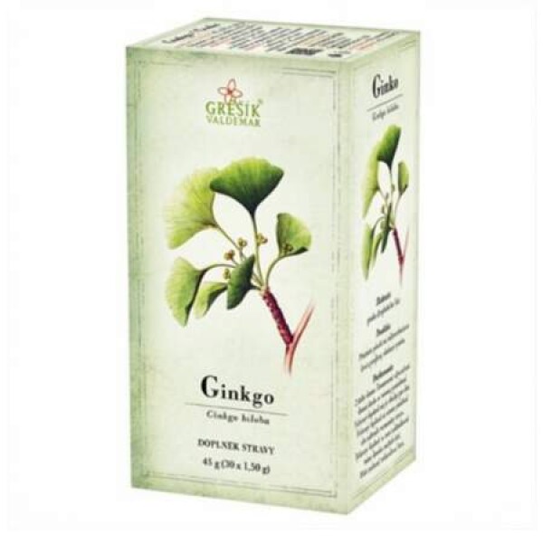 GREŠÍK Ginko bylinný čaj 30 x 1,5 g