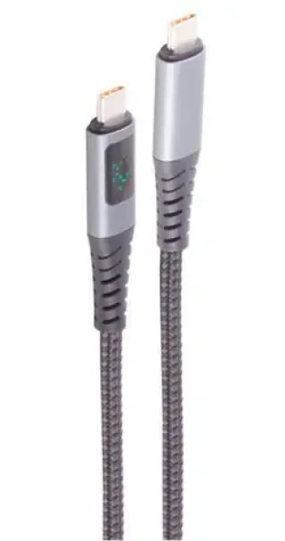 Shiverpeaks USB-C nabíjací kábel s displejom 0,5 m / Nabíjací kábel / USB 2.0 / 240 W PD (BS14-59015)